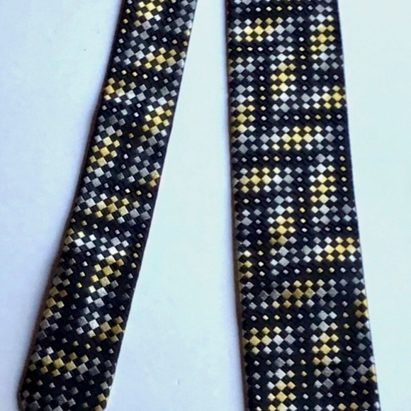 Missoni  Black & yellow all silk  skinny Tie made in Italy  🇮🇹 - Picture 8 of 9